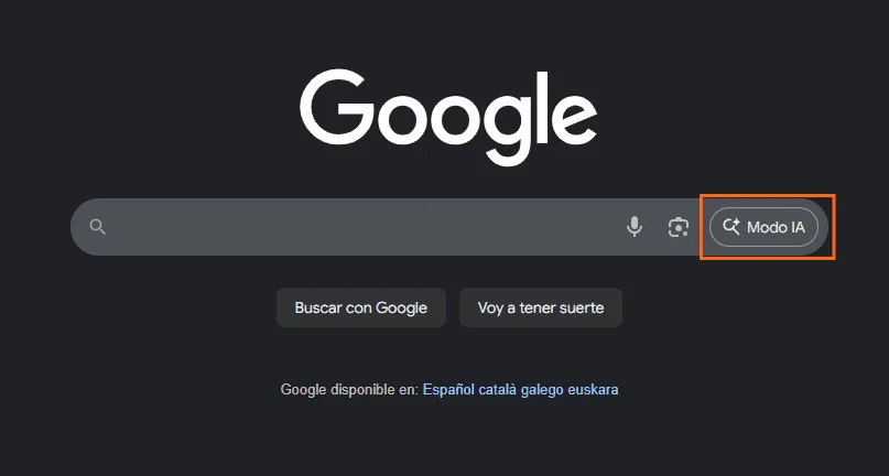 Modo IA de Google