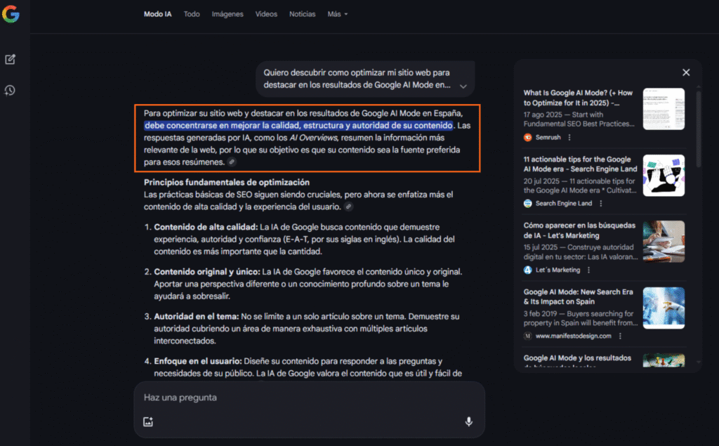 La llegada del Modo IA de Google a España: ¿Qué cambia en la búsqueda y el SEO? 1 Modo IA de Google