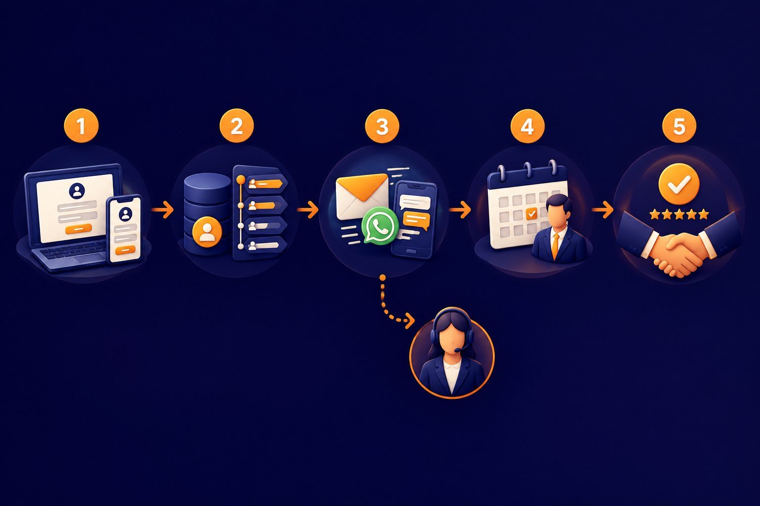 GoHighLevel: flujo automatizado de captación, CRM, seguimiento, agenda y conversión para pymes