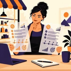 Lista visual de elementos de un presupuesto de SEO local
