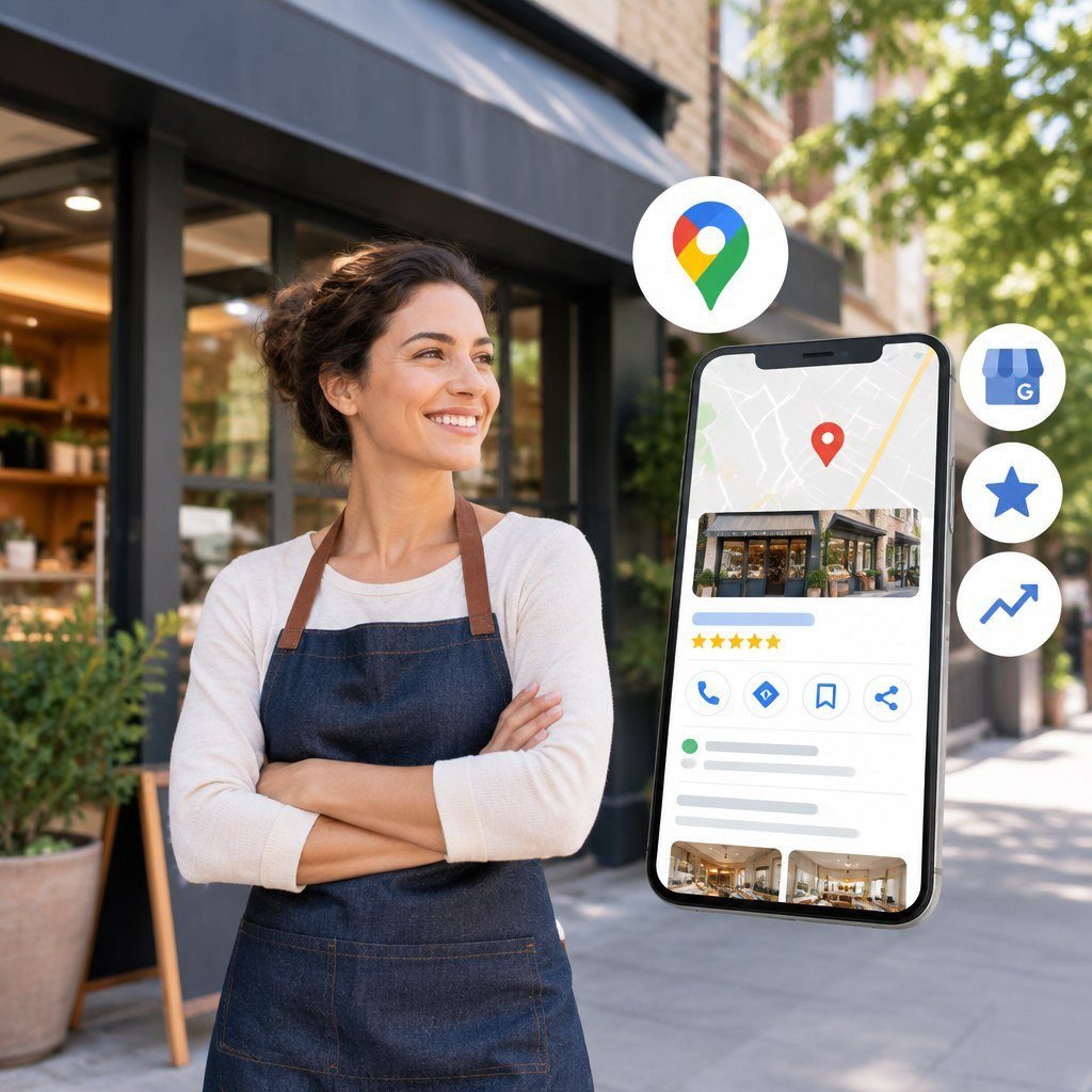Perfil de Empresa de Google para un negocio local · imagen destacada
