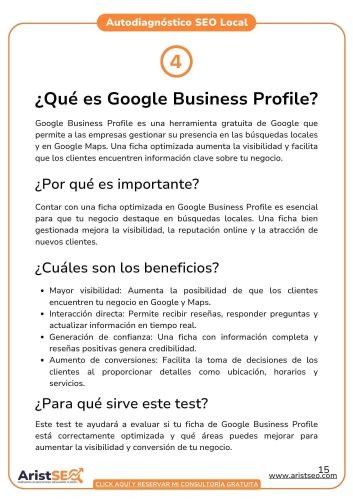 Diagnóstico Ficha Google Negocios